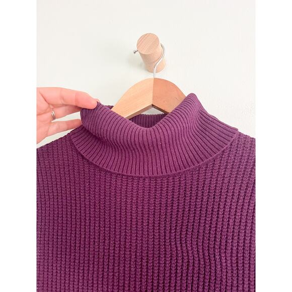 Elizabeth and James | Sleeveless Turtleneck Sweater | Purple | Sz XS - Picture 4 of 8